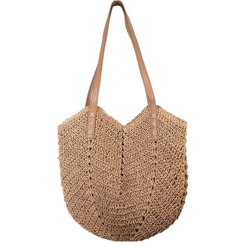 Customizable Large Woven Straw Handbag – Trendy Summer Purse
