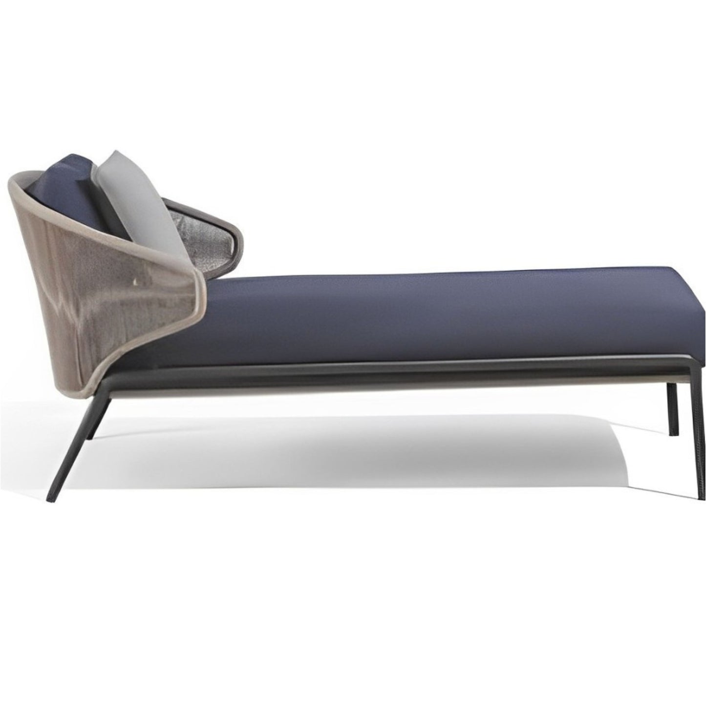 Beach Lounge Chair, Aluminum Frame with Stylish Rope Weaving