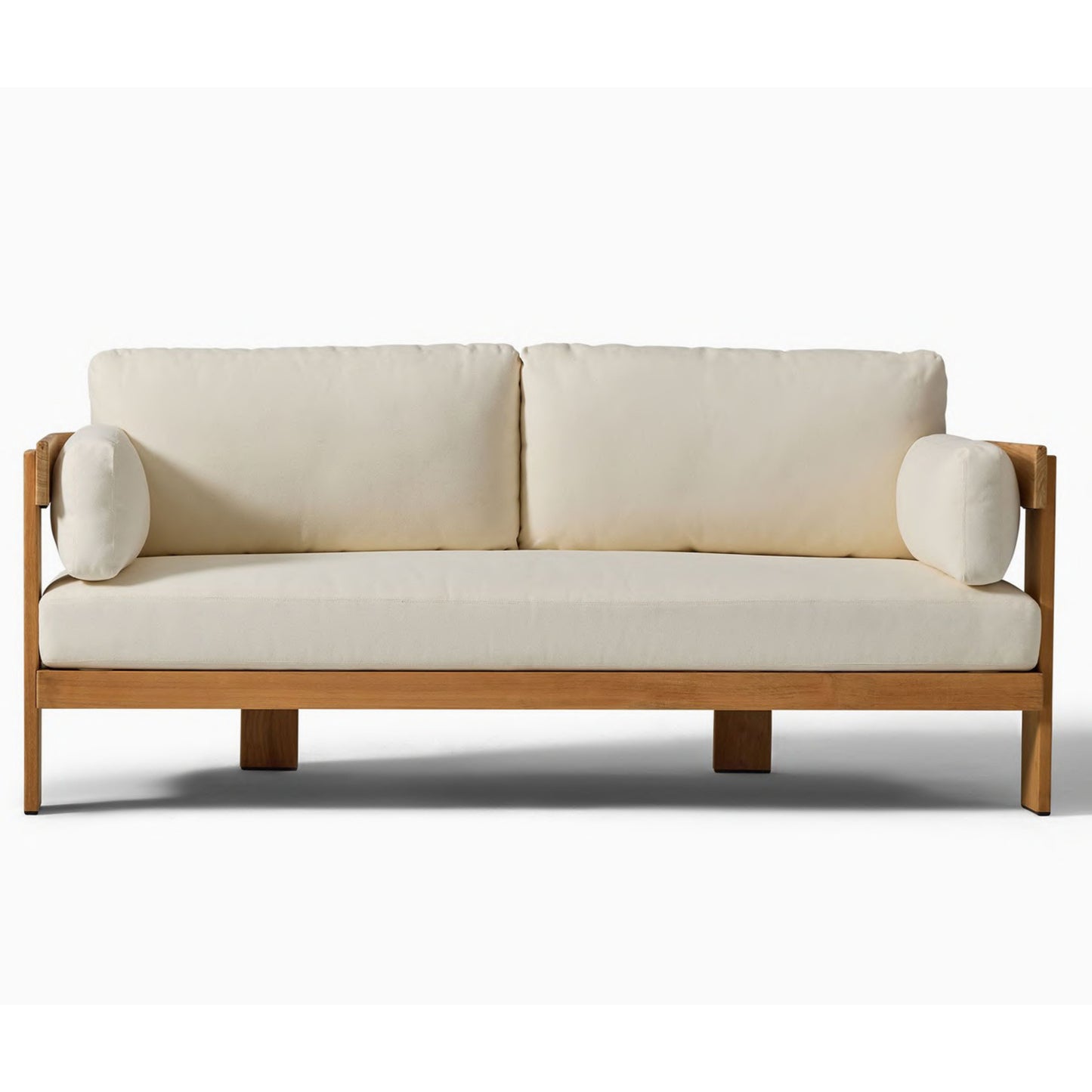 Teak Wood Lounge Chair with Cushions – 193x85x86cm
