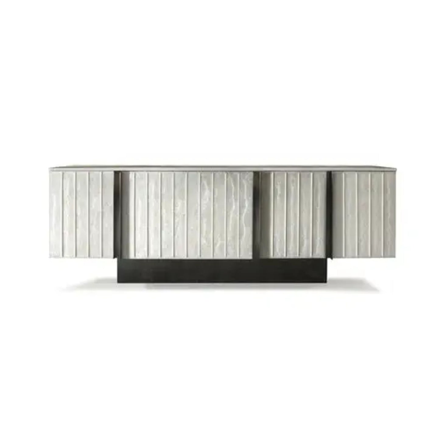 Luxurious Wood Dresser with Mother-of-Pearl Paint & Hardware Accents