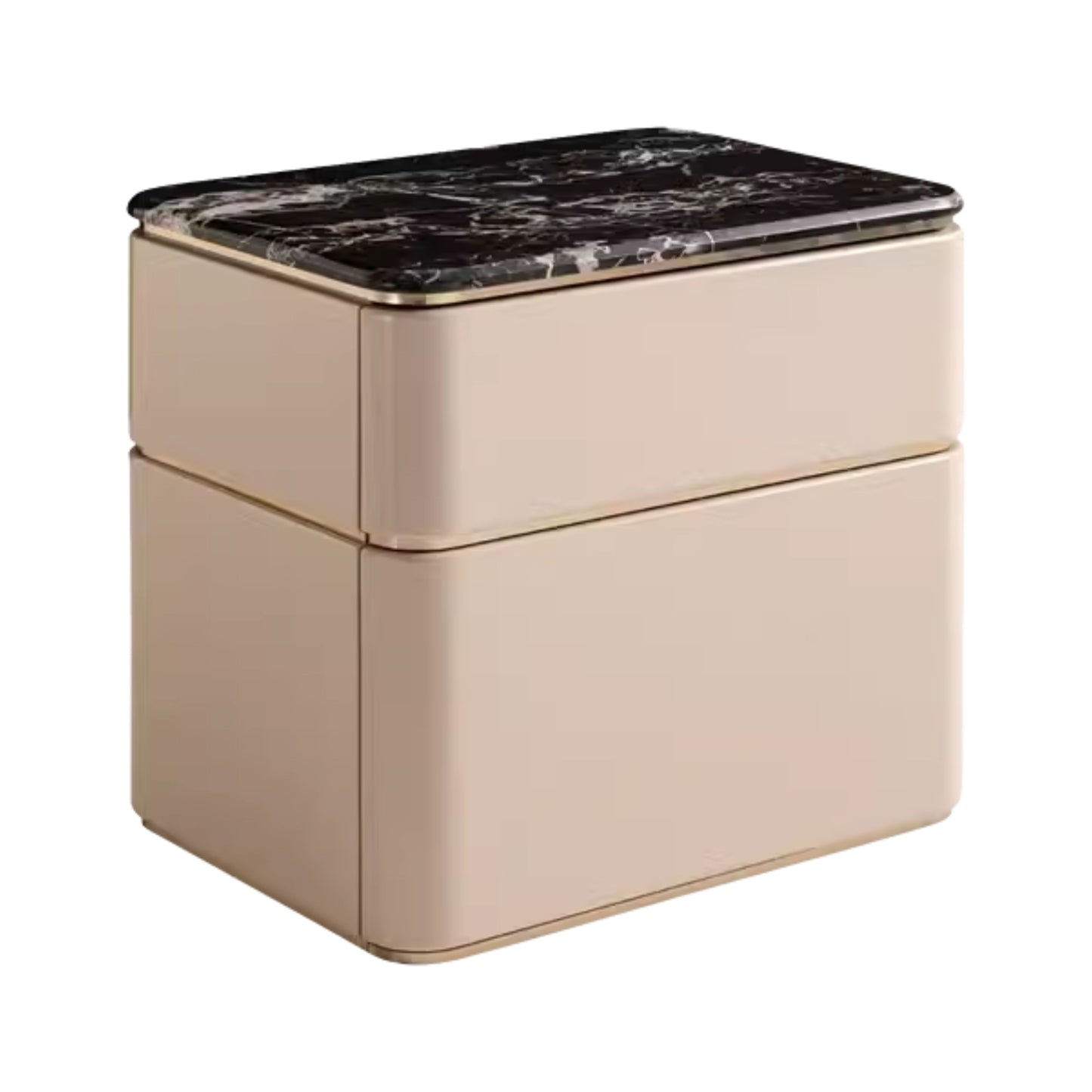 Marble Stand with Solid Wood & Stainless Steel