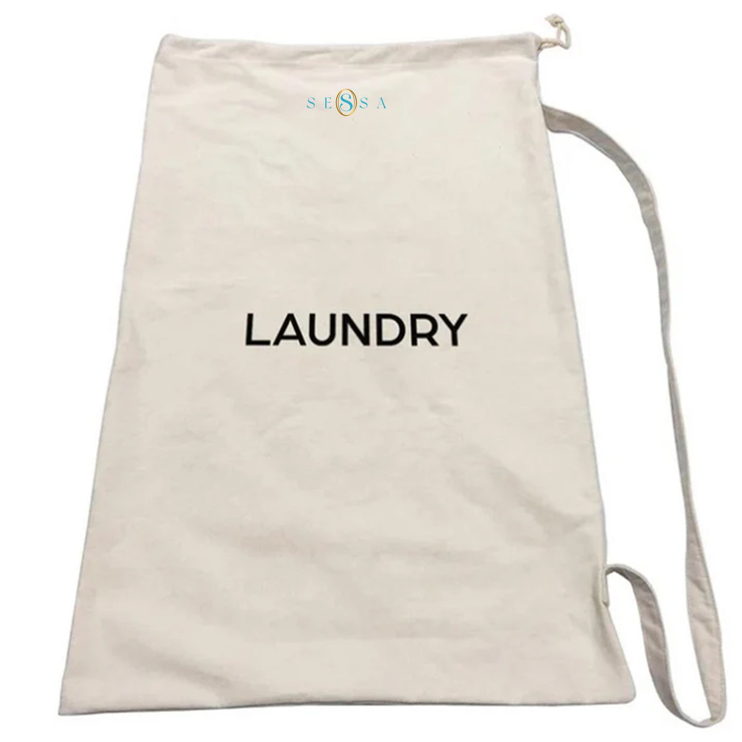 Laundry Bag – Linen, Cotton & Canvas Drawstring Bag (Customizable)