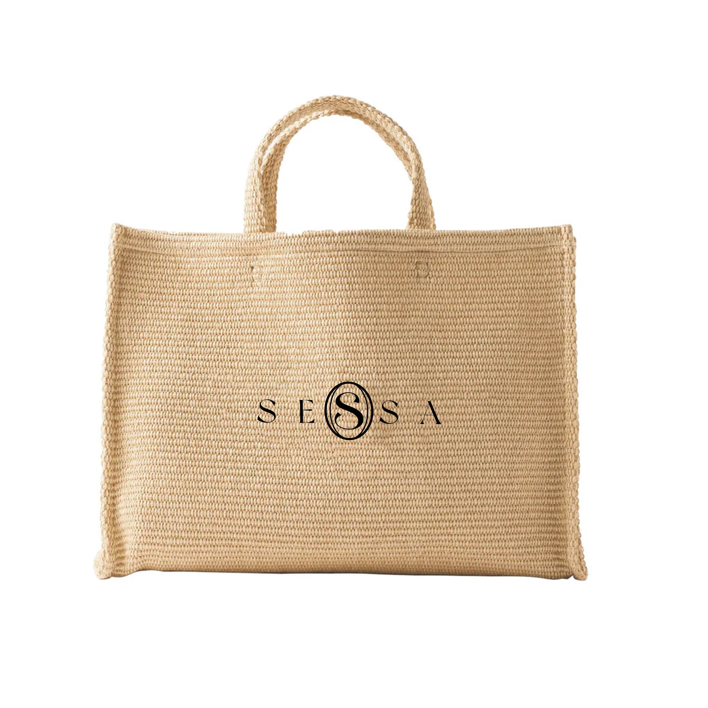 Stylish Beach Bag – Bast Material with Inner Pocket & Custom Logo