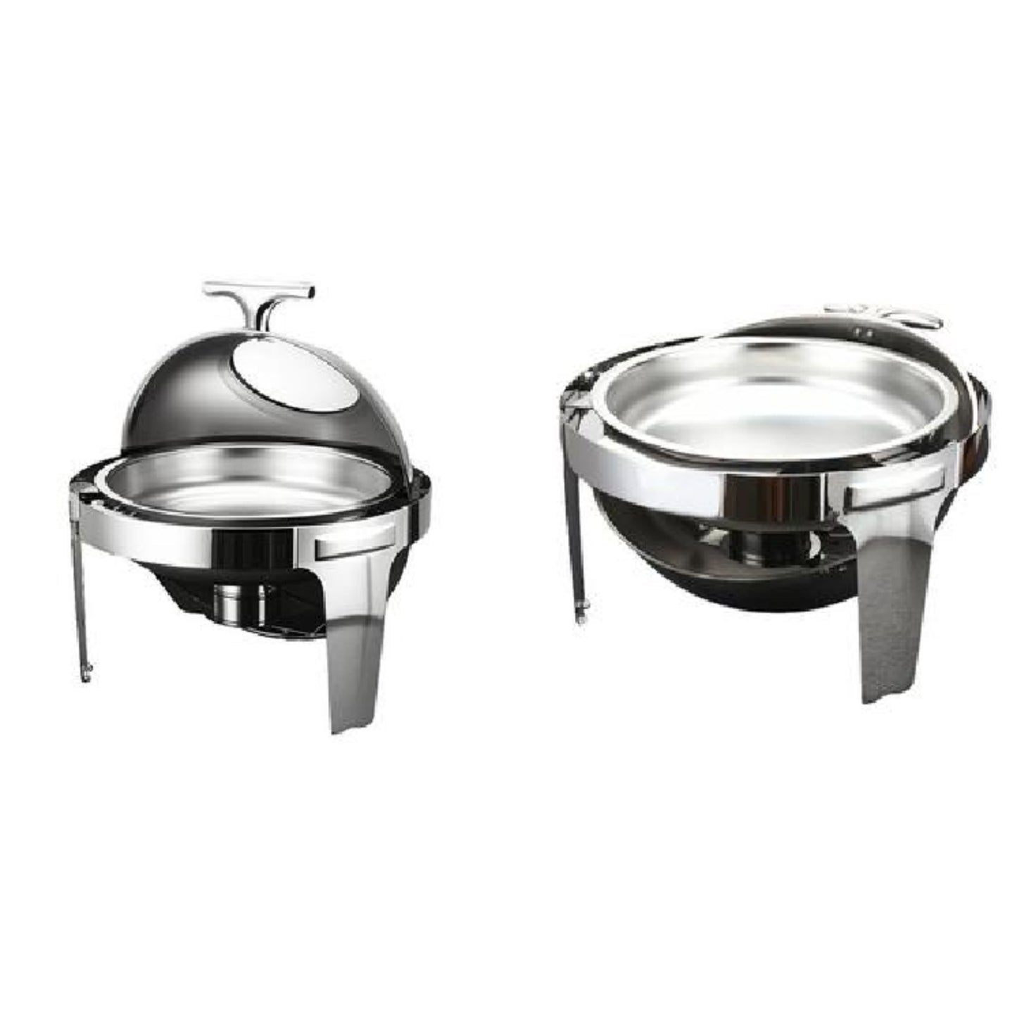 6L Electric Chafing Dish with Window – 201 Stainless Steel, 300W