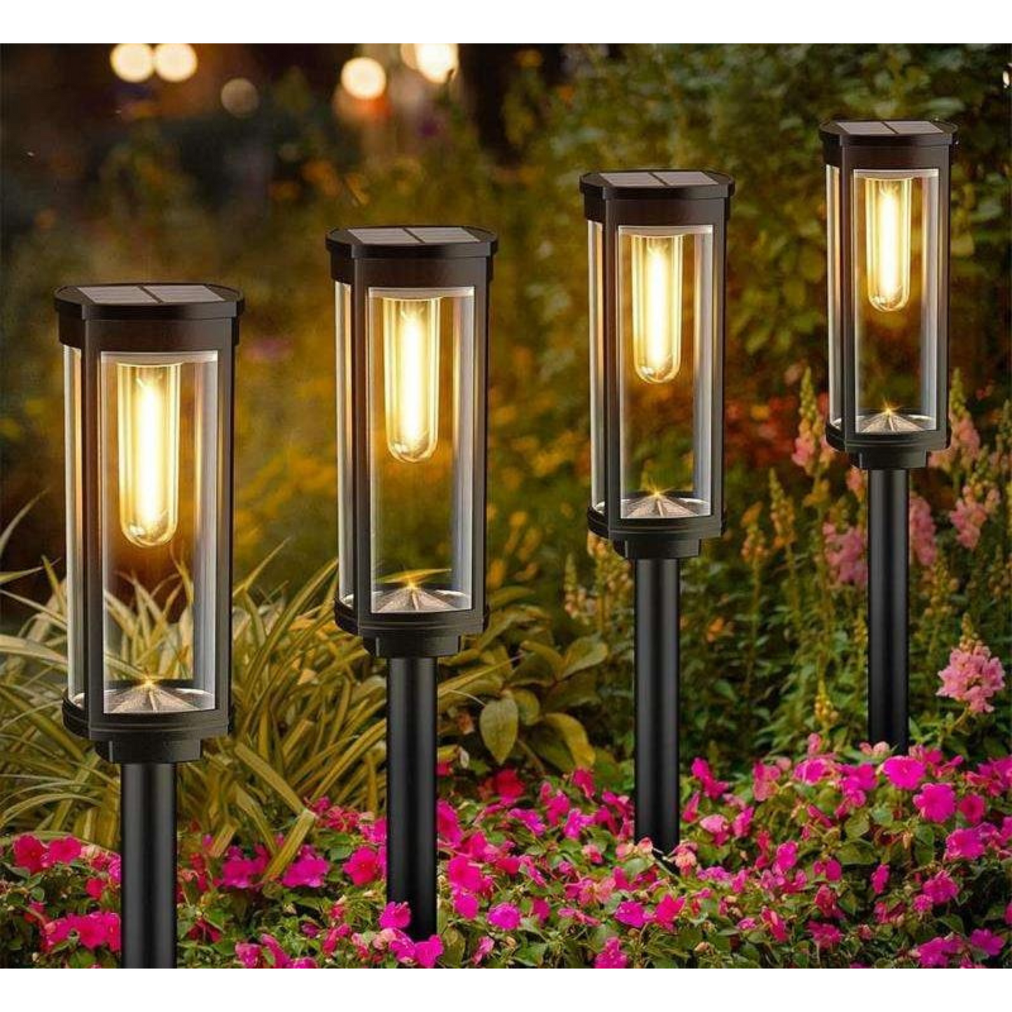 Outdoor Standing Solar LED Pathway Light – ABS Body with Rechargeable Battery