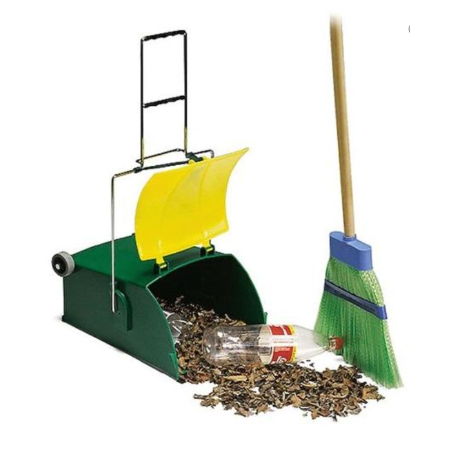Industrial Dust Pans with Wheels – 15L Copolymer Polypropylene