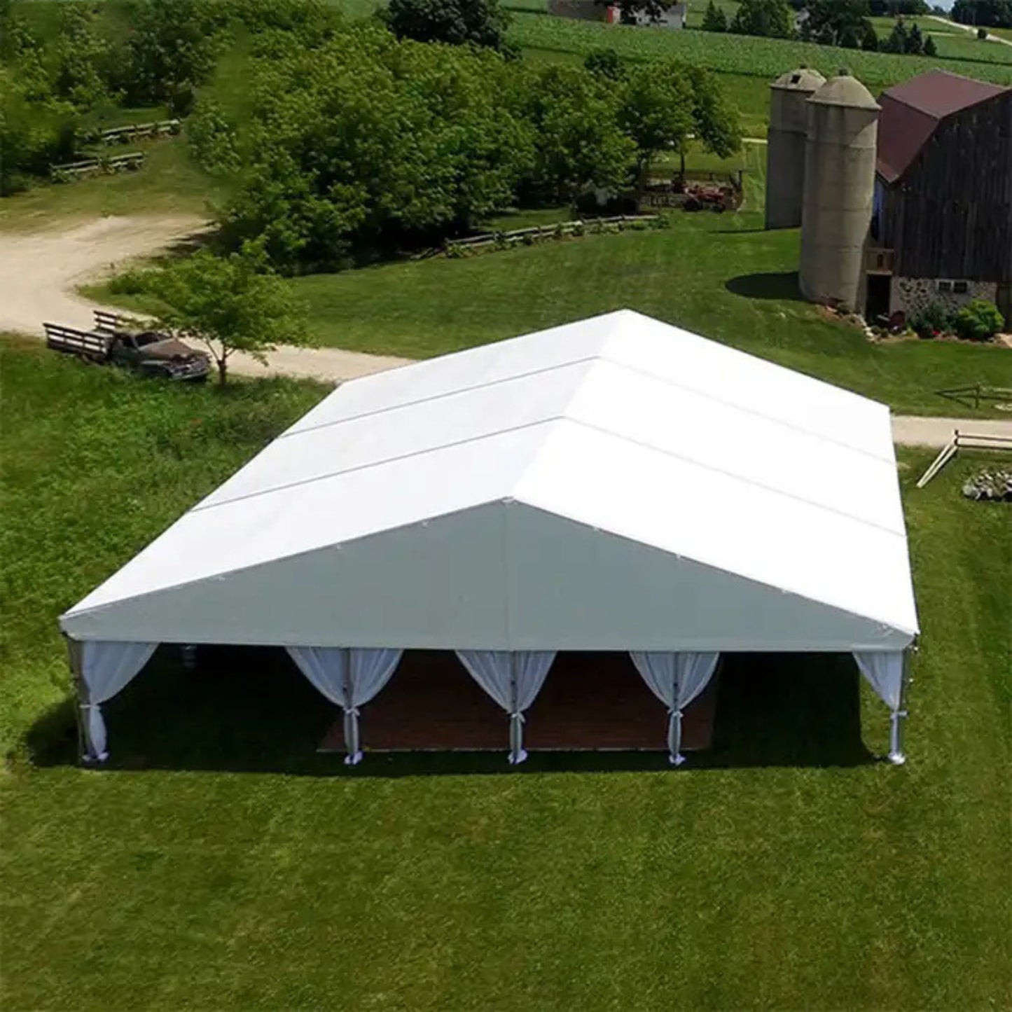 Large Event Canopy Tent – 20m x 35m Aluminum Frame with PVC Roof & Walls