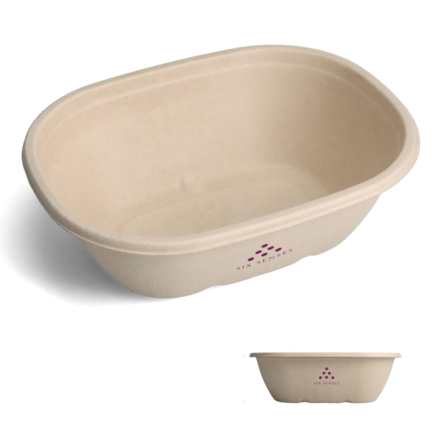 Sugarcane Bagasse Pulp Bowl, 620ml and 770ml, Eco-Friendly Disposable Tableware