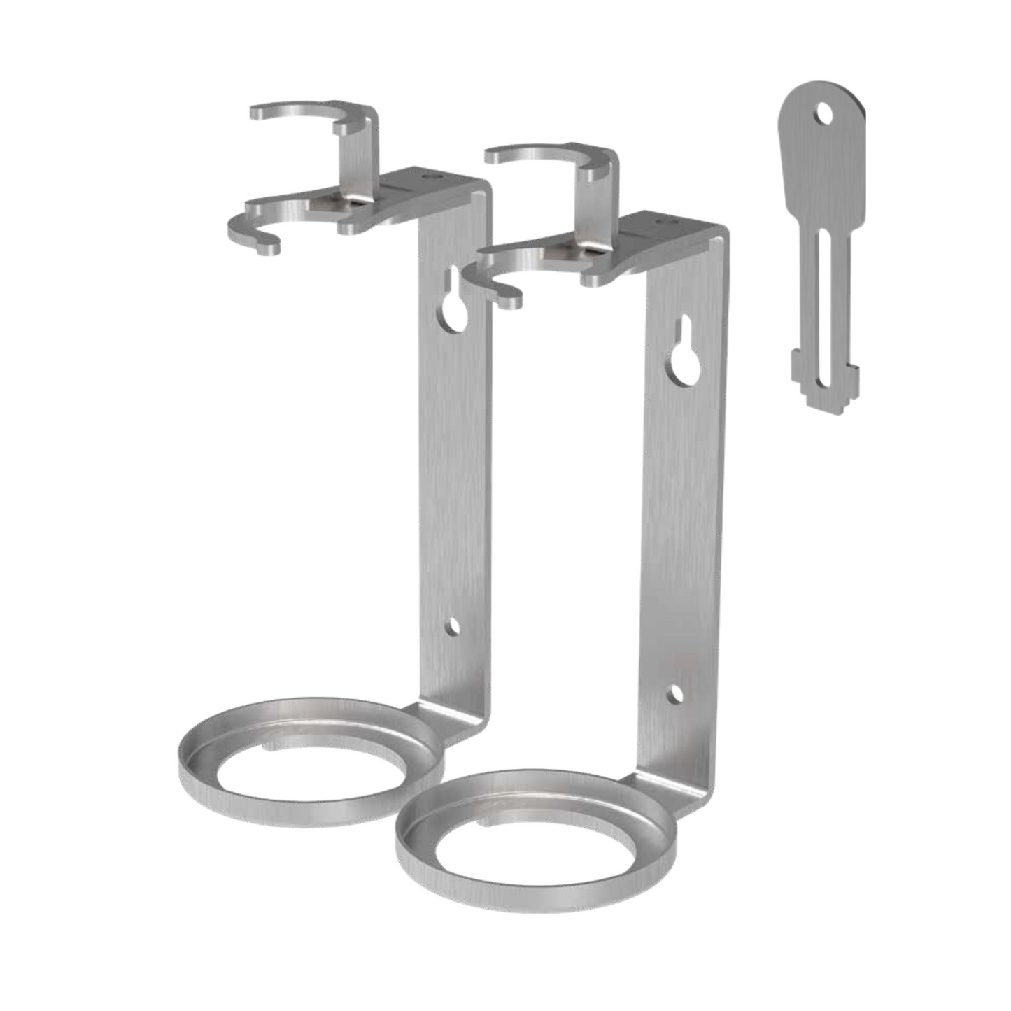 Lockable Stainless Steel Shampoo Bottle Bracket