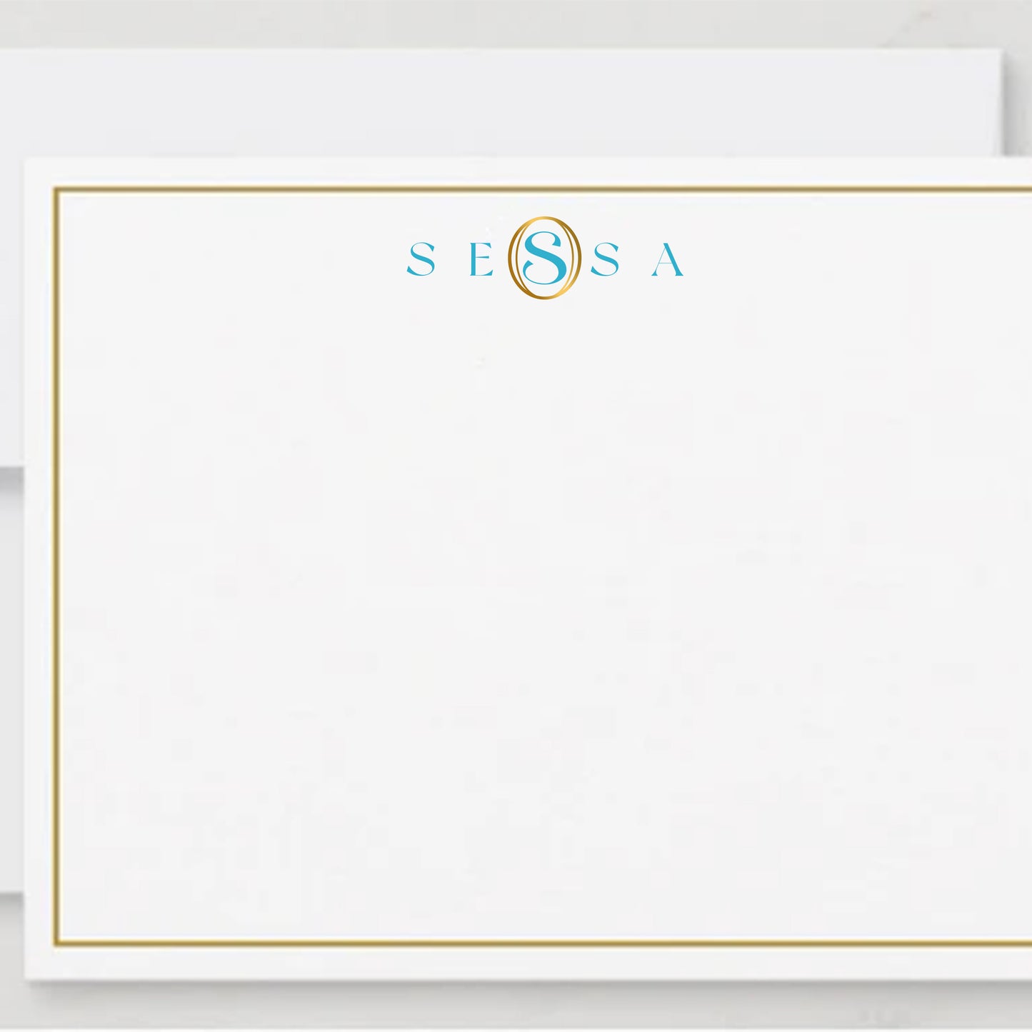 Note Card with Rectangular Flap – Simple & Elegant
