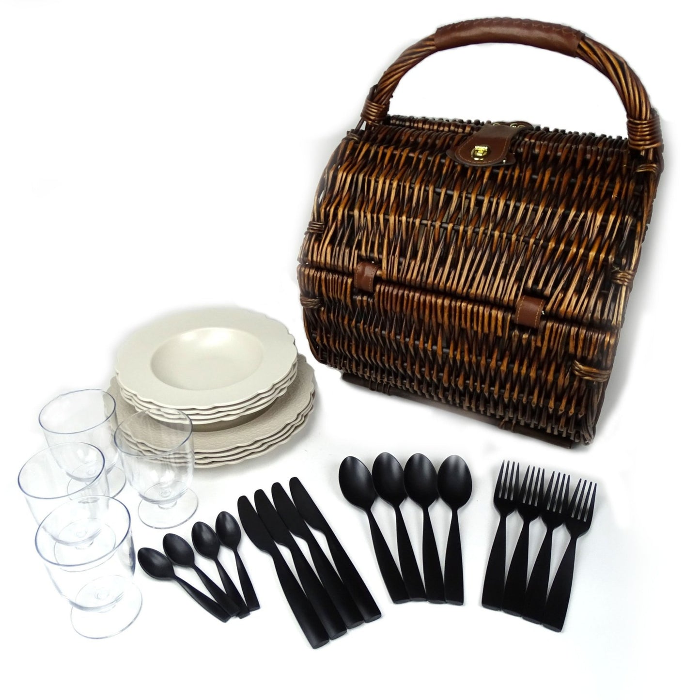 Handwoven Full Willow Picnic Basket – Durable & Elegant