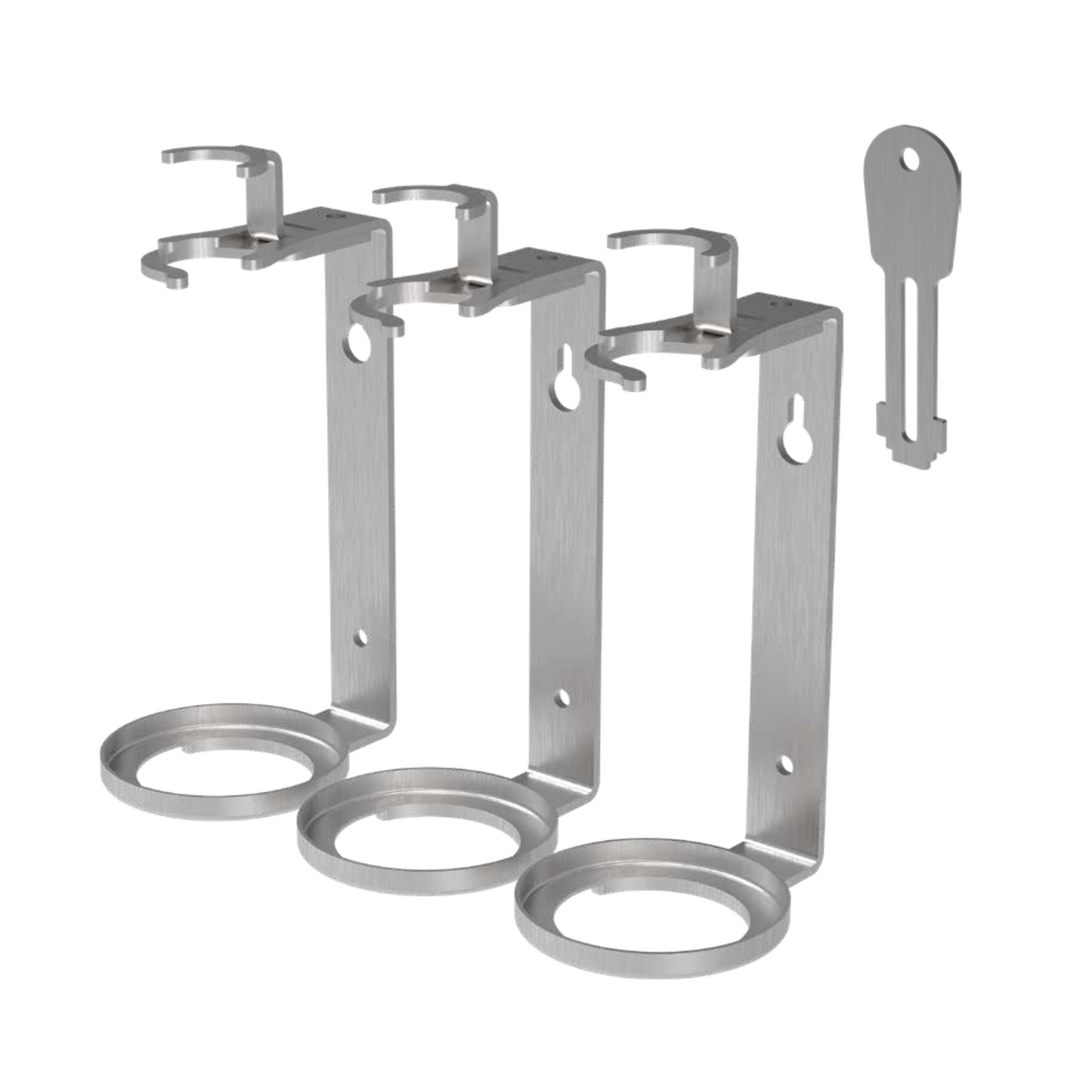 Lockable Stainless Steel Shampoo Bottle Bracket