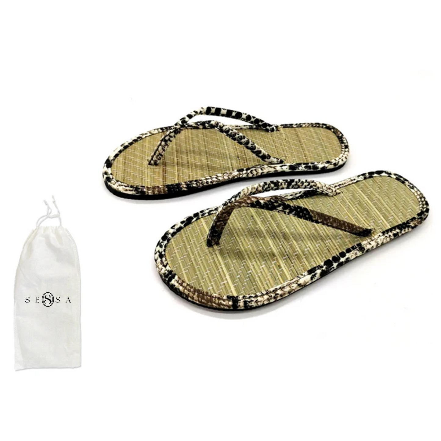 Luxury Slim Bamboo Thong Slippers – Eco-Friendly & Stylish