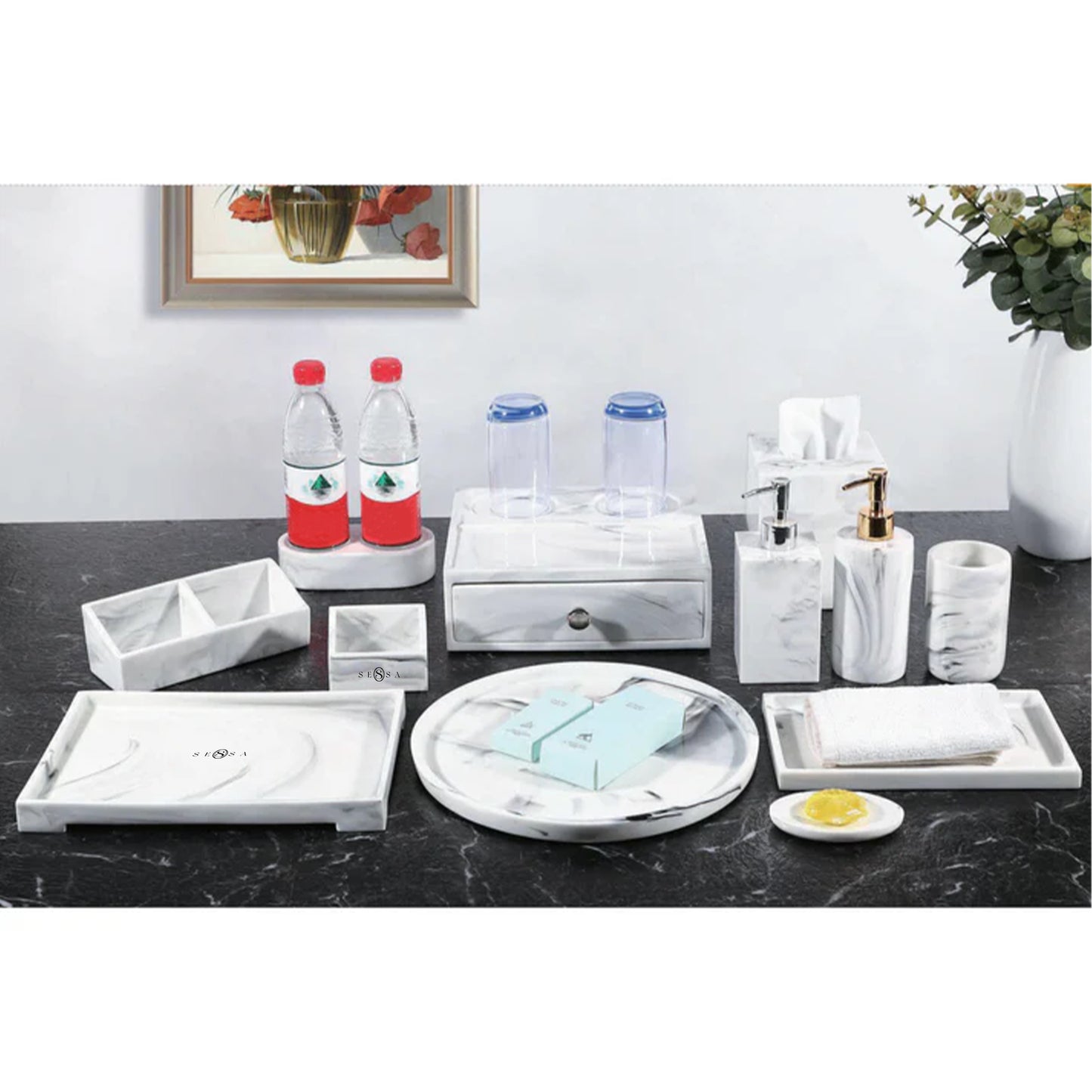 YTX-2004 Countertop Toiletry Dispenser – Sleek & Refillable