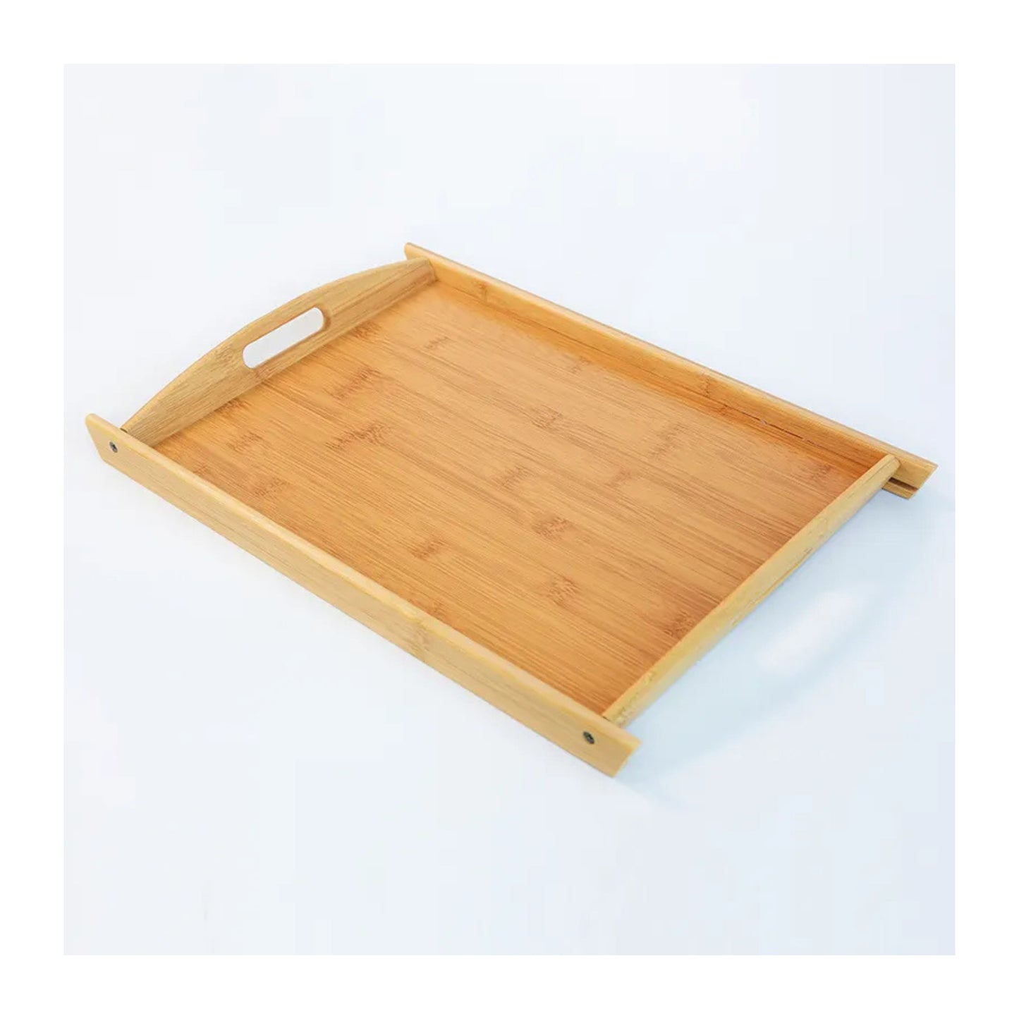 Bamboo Sloped Serving Tray – Elegant & Functional with Handles