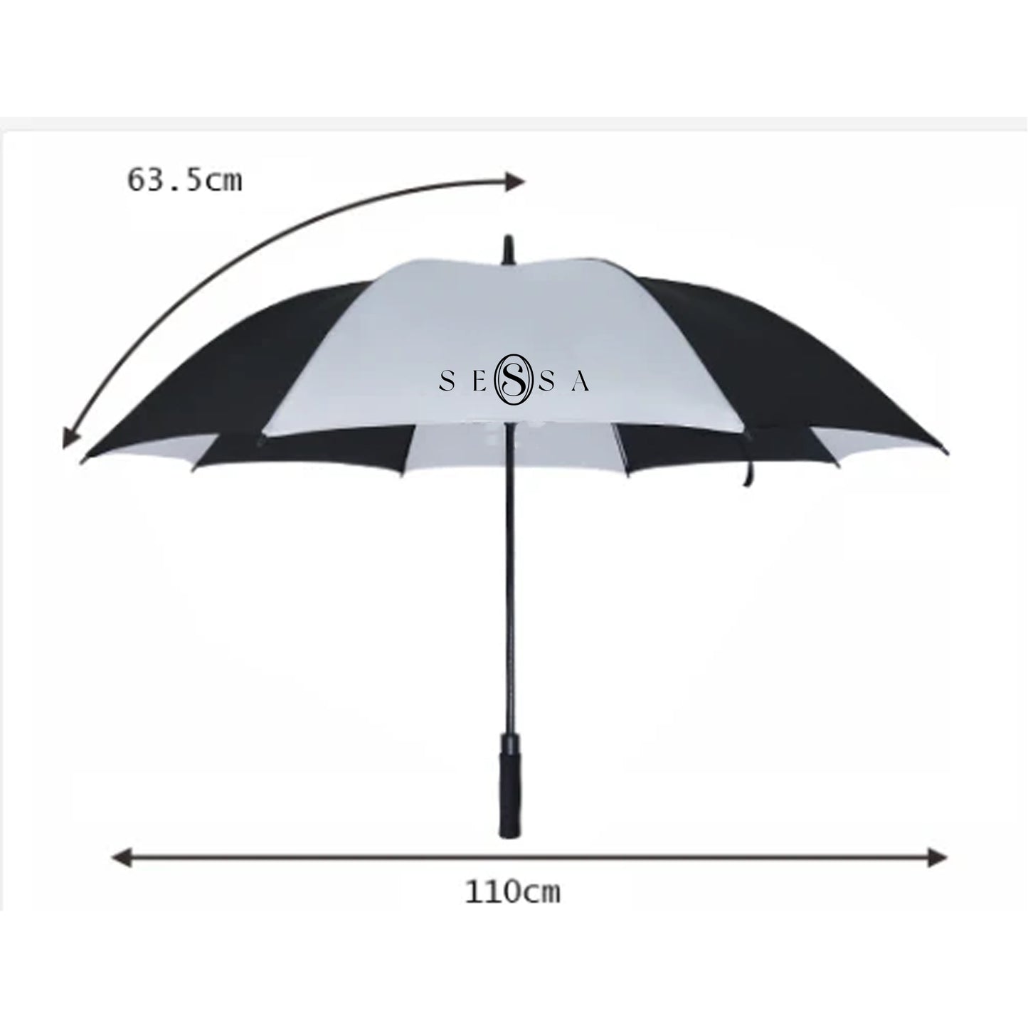 Auto Open Straight Umbrella Durable Windproof Classic Wooden Handle Fiberglass Frame
