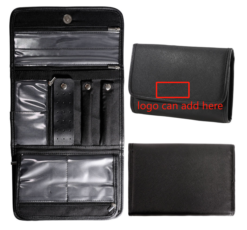 Elegant Black Travel Jewelry Organizer – Compact & Secure