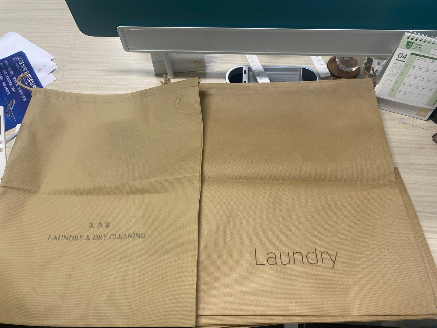 Non-Woven Laundry Bag Hotel Guest Room Durable Reusable Laundry Storage Bag