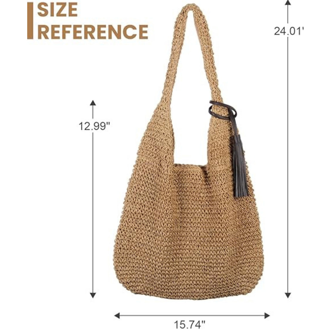Customizable Woven Straw Tote Handbag – Spacious & Stylish Shoulder Bag