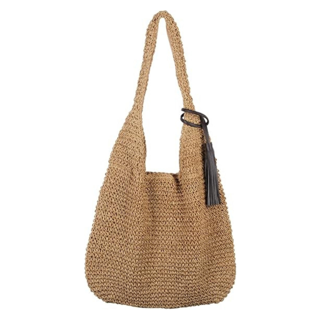 Customizable Woven Straw Tote Handbag – Spacious & Stylish Shoulder Bag