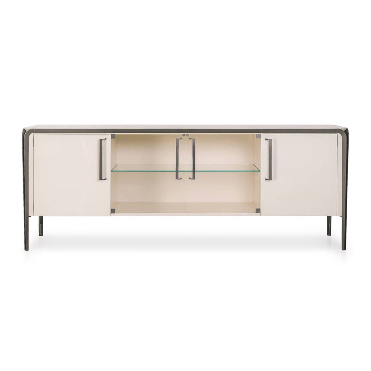 Luxury Wooden Dresser with Stainless Steel & Jazz White Marble