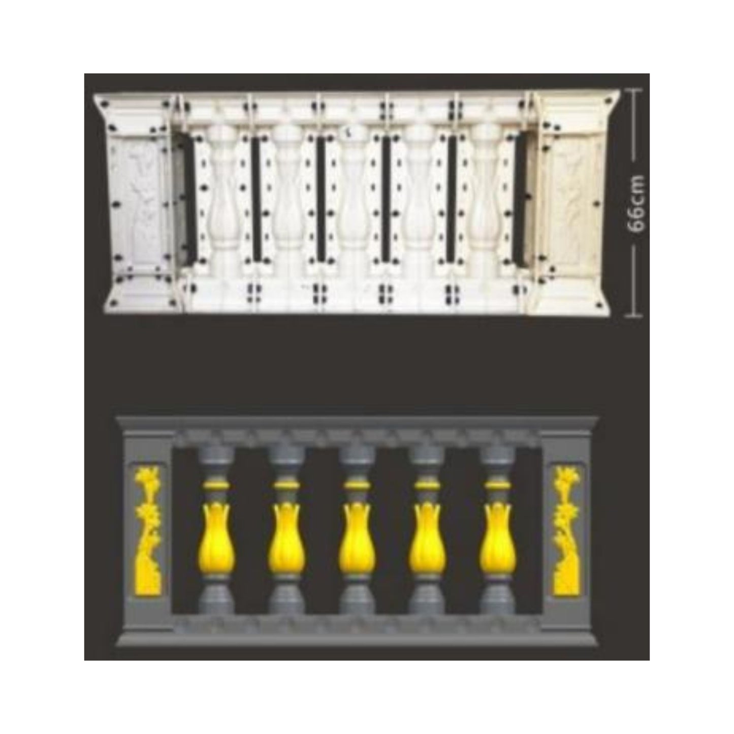 Cast-in-Place Baluster Mold – Model M-11