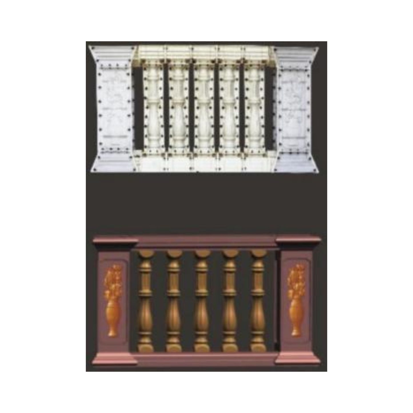 Cast-in-Place Baluster Mold – Model M-16