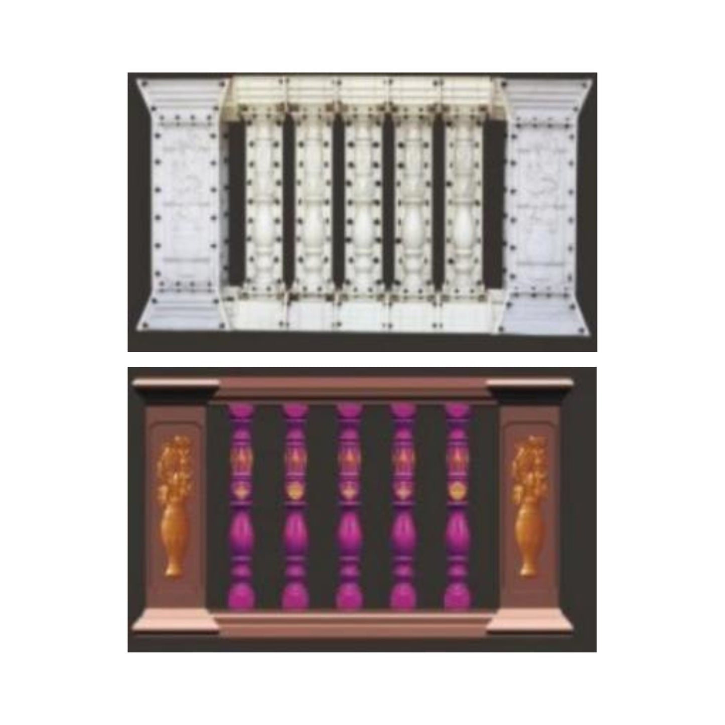 Cast-in-Place Baluster Mold – Model M-17