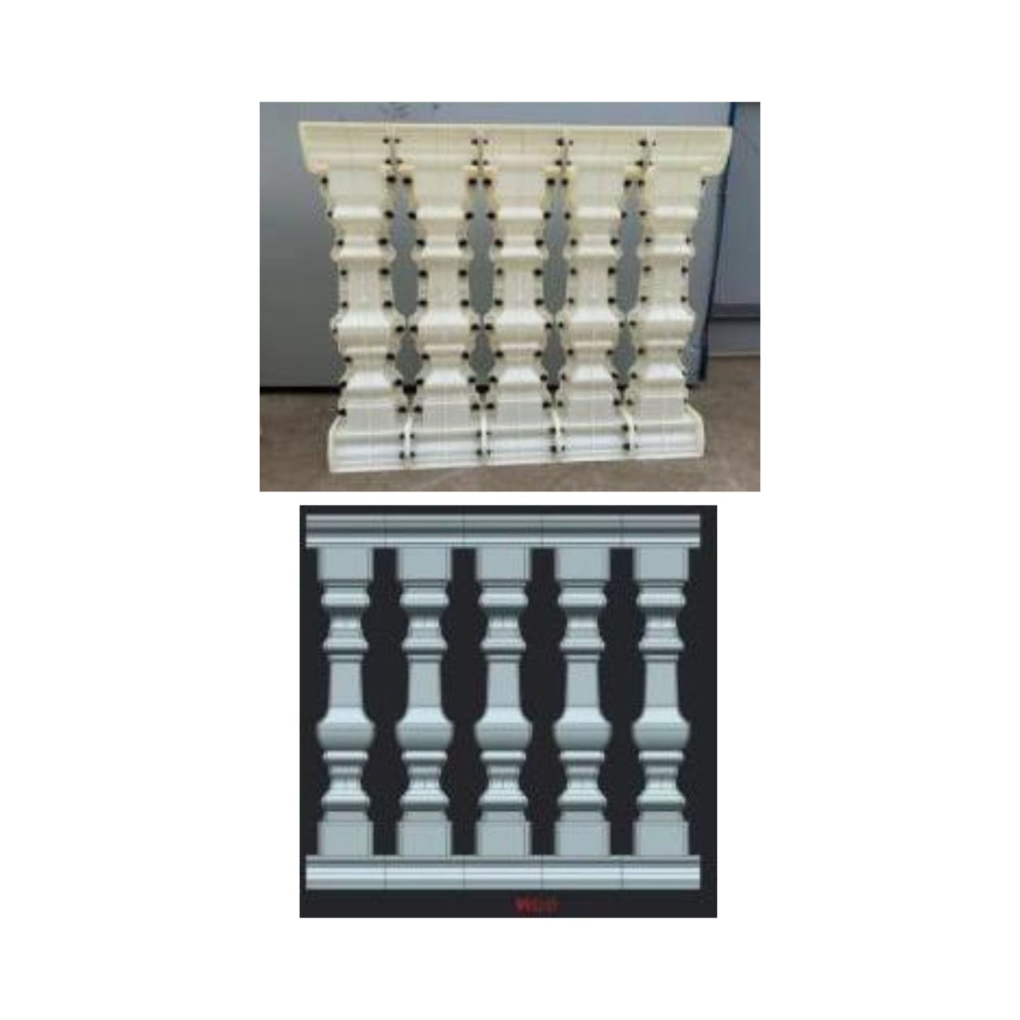Cast-in-Place Baluster Mold – Model M-18