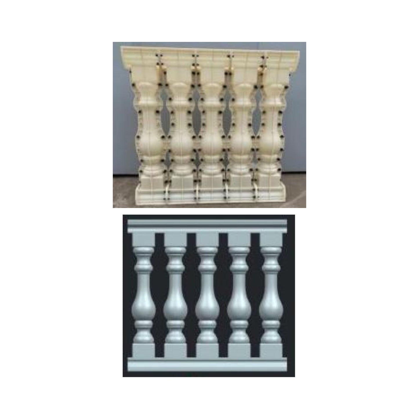 Cast-in-Place Baluster Mold – Model M-20