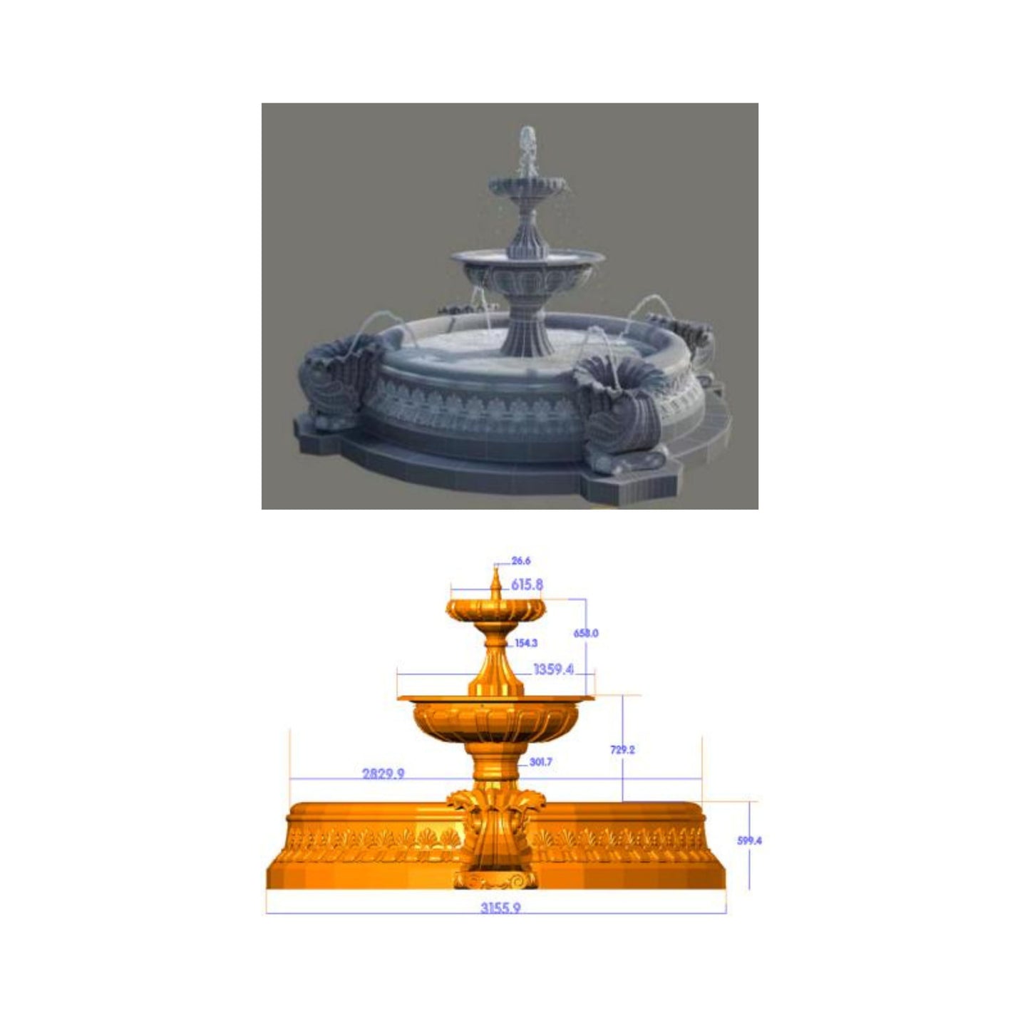 Fountain Mold – Model Q-4