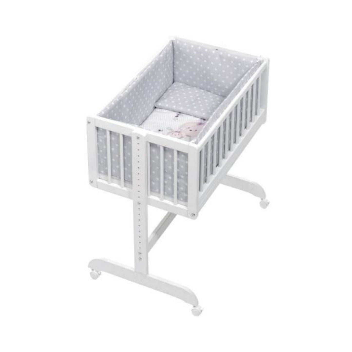 Adjustable Baby Crib with Wheels
