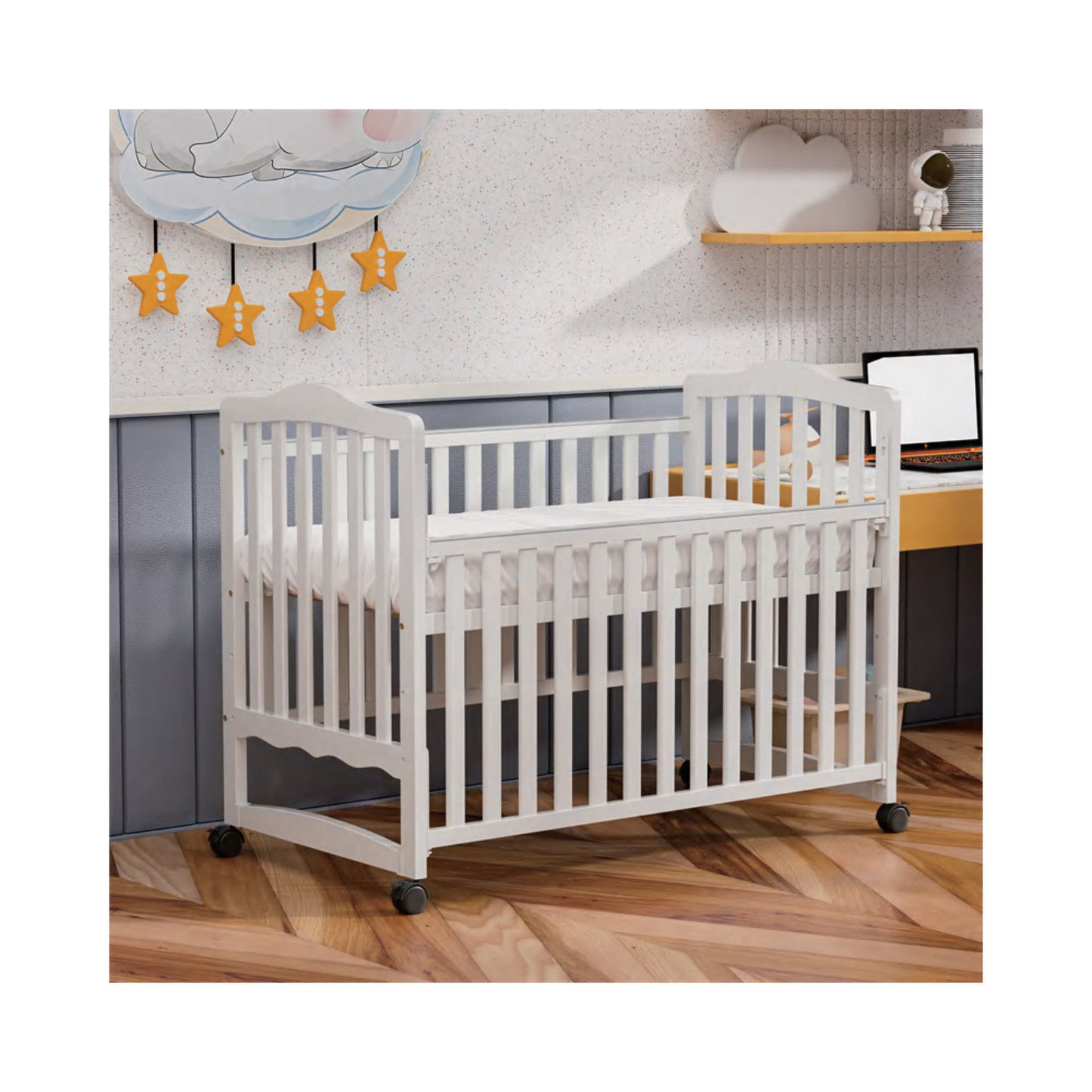 Adjustable Baby Crib with Swing Mode – Model WBB419