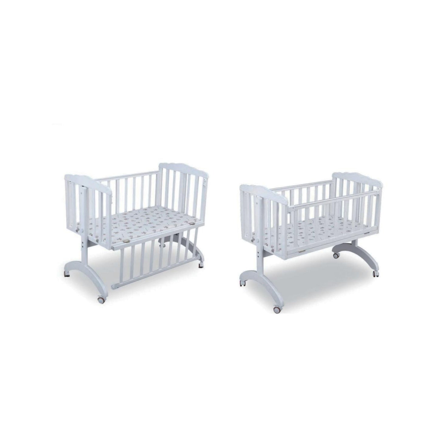 Compact Baby Crib with Cradle Function – Model WBB2304