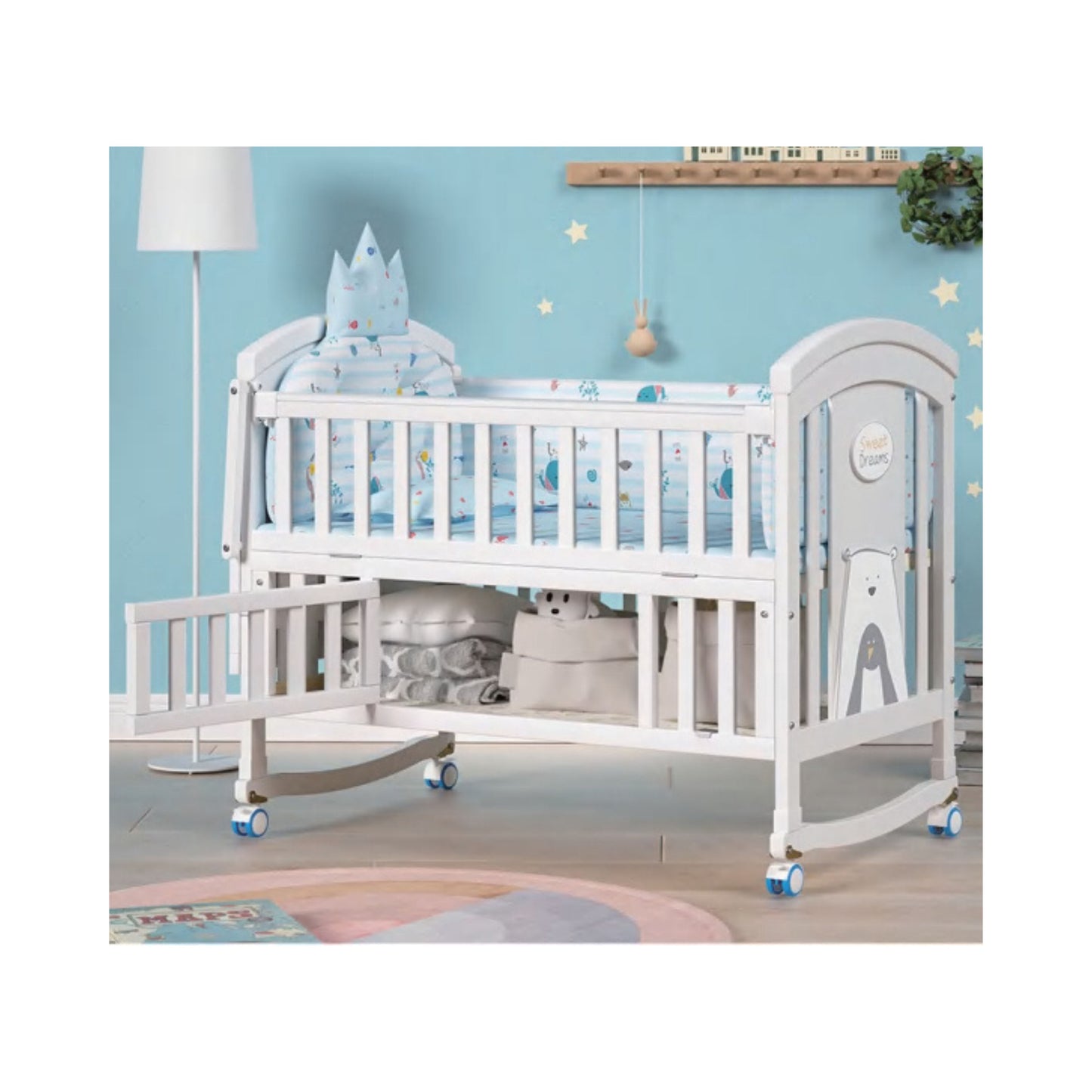 Multifunctional Convertible Baby Crib – Model WBB707