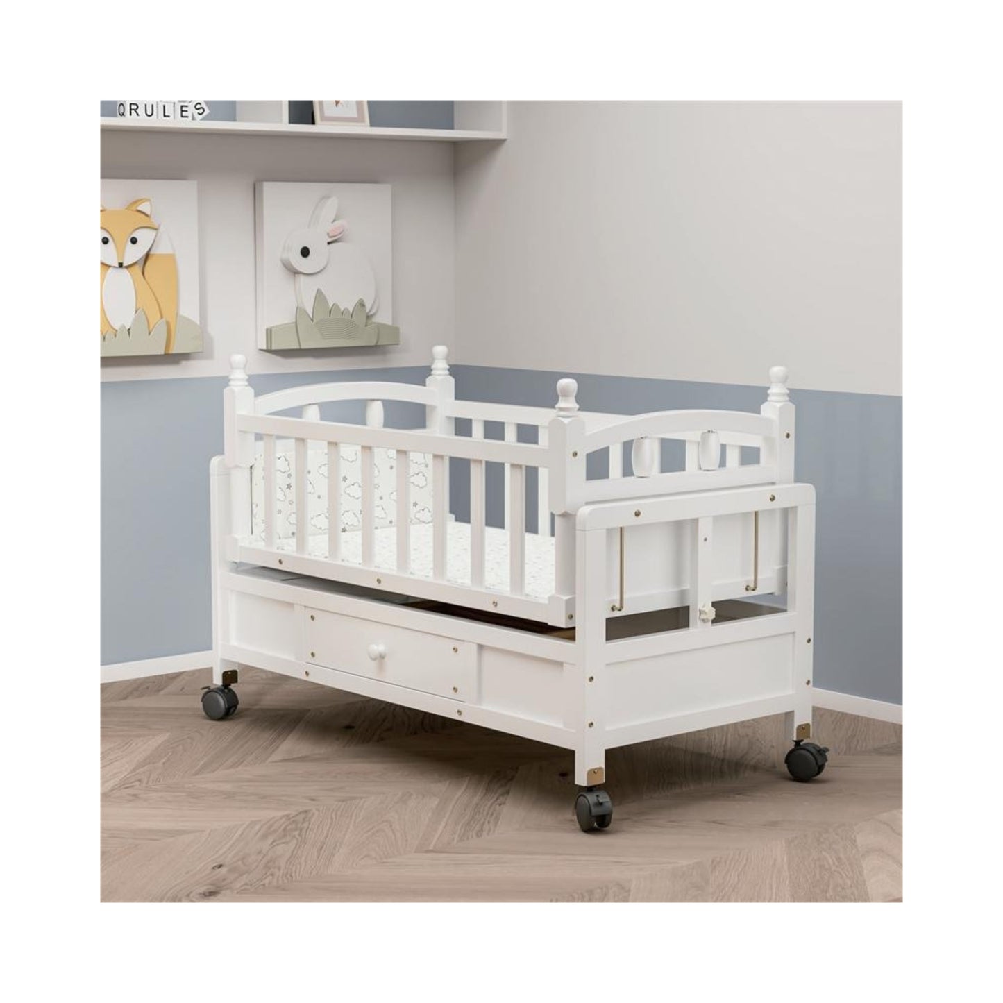 Compact Baby Crib with Storage – Model WBB2307