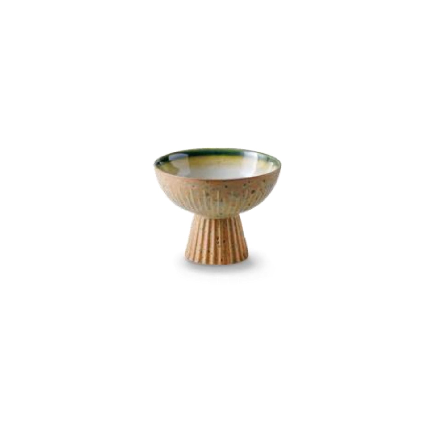 Large Vertical-Ribbed Trapezoid Footed Bowl A21845
