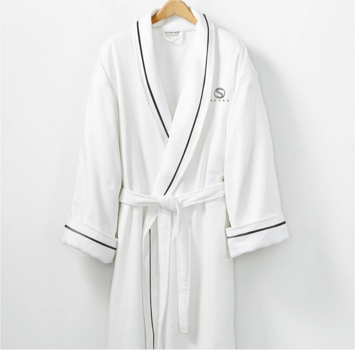 Plush Terry Cloth Robe with Lining – Absorbent & Luxurious Comfort