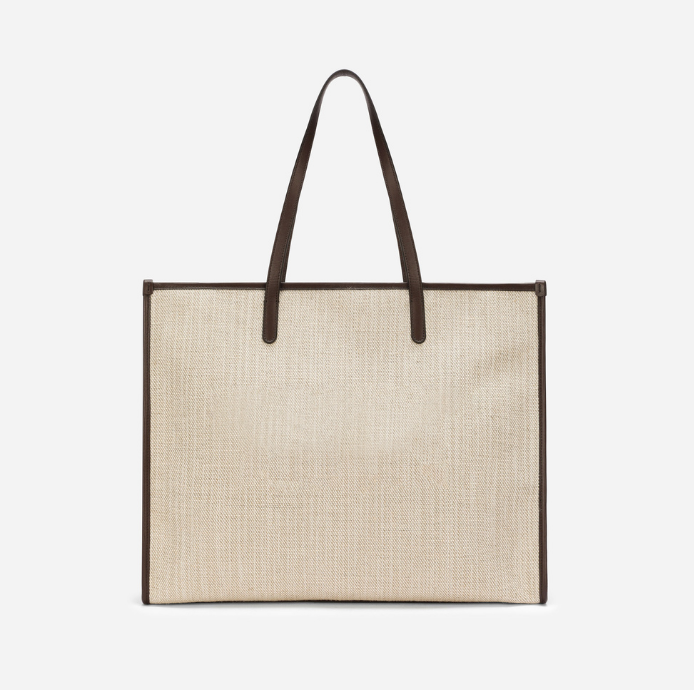 Large Structured Canvas Shopper – Elegant & Practical
