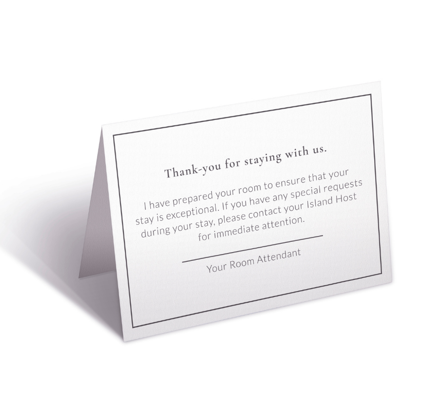 Tent Card – Professional & Durable Room Service Signage