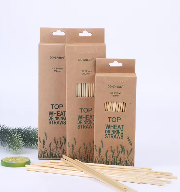 100-Pack Natural Wheat Hay Straws – Biodegradable & Plastic-Free