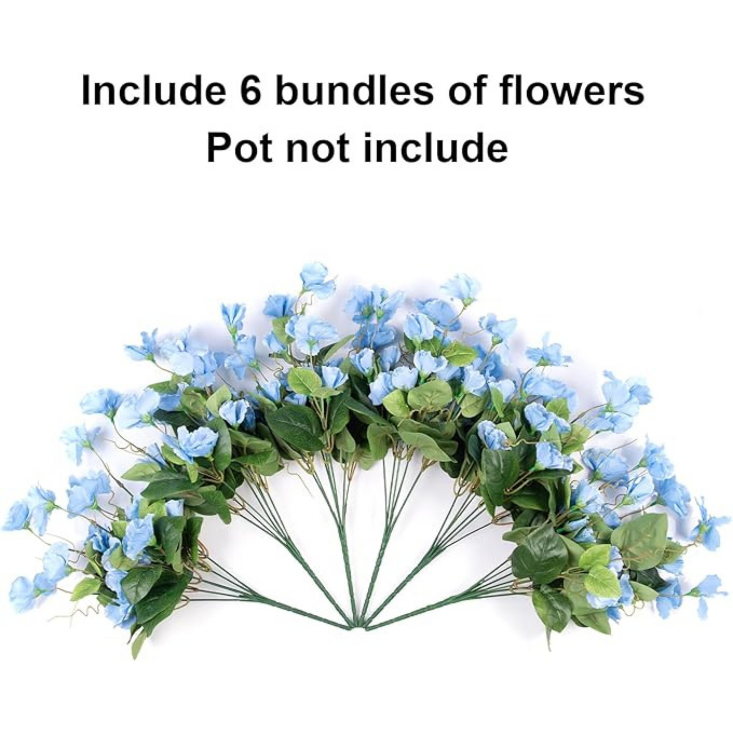 Artificial Hibiscus Flowers in White and Blue