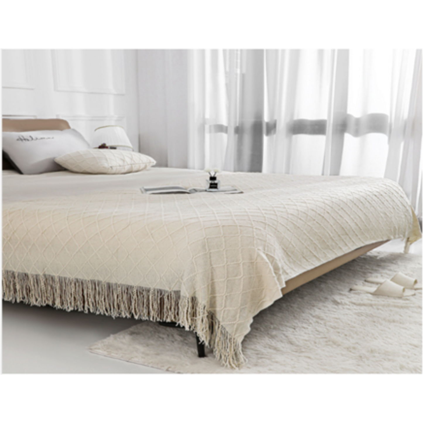 Elegant Bed Runner – Premium Polyester Cotton Fabric
