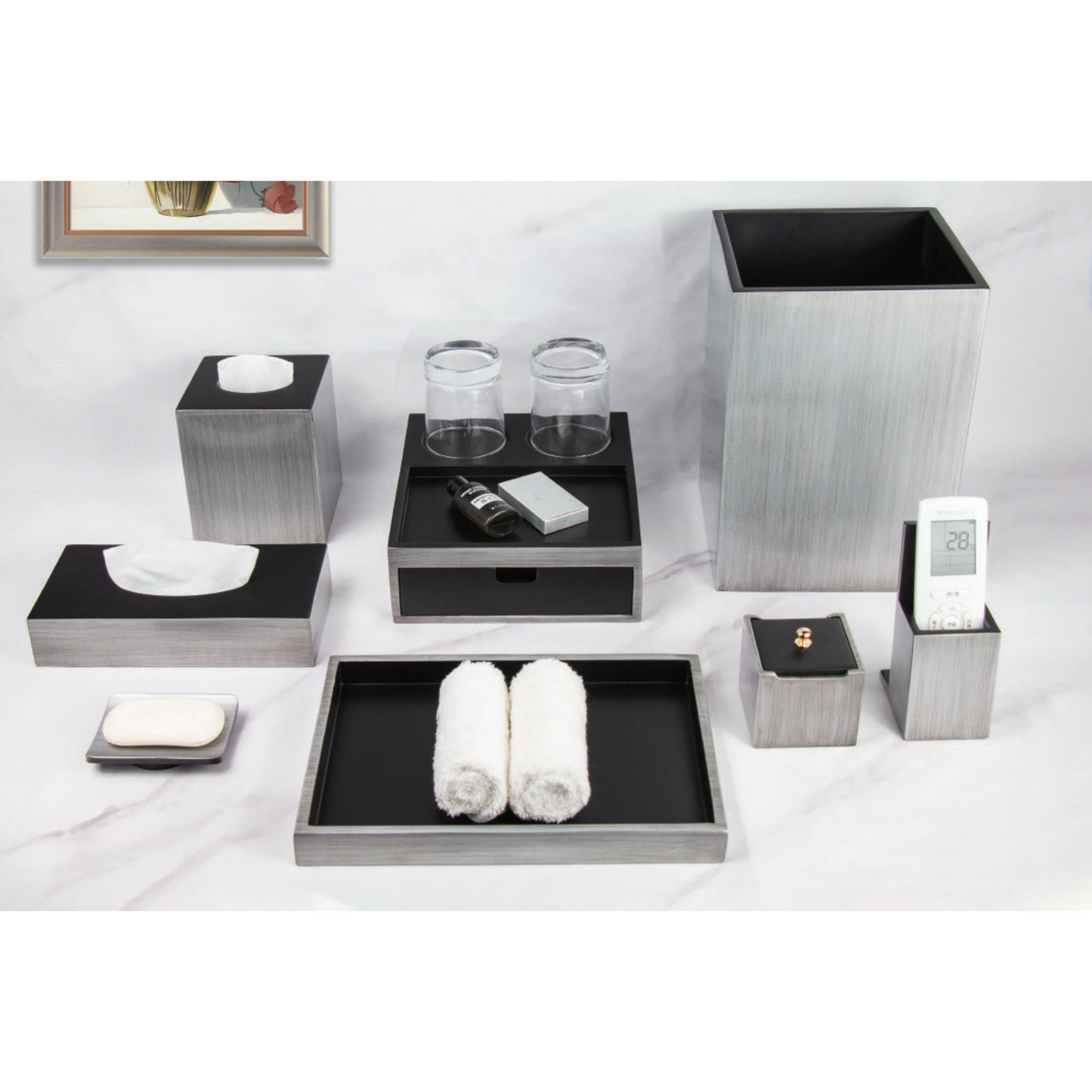 YTX-2079 Countertop Toiletry Dispenser – Modern & Space-Saving