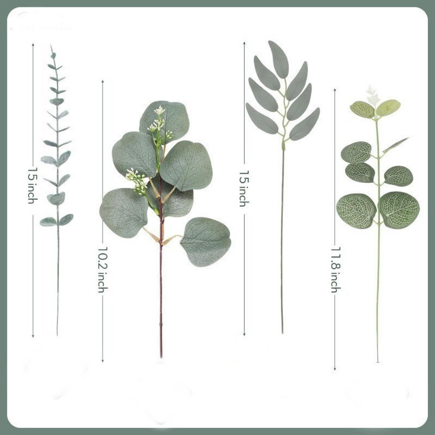 Bulk Mixed Eucalyptus Leaf Stems – Artificial Silver Dollar Picks & Faux Branches