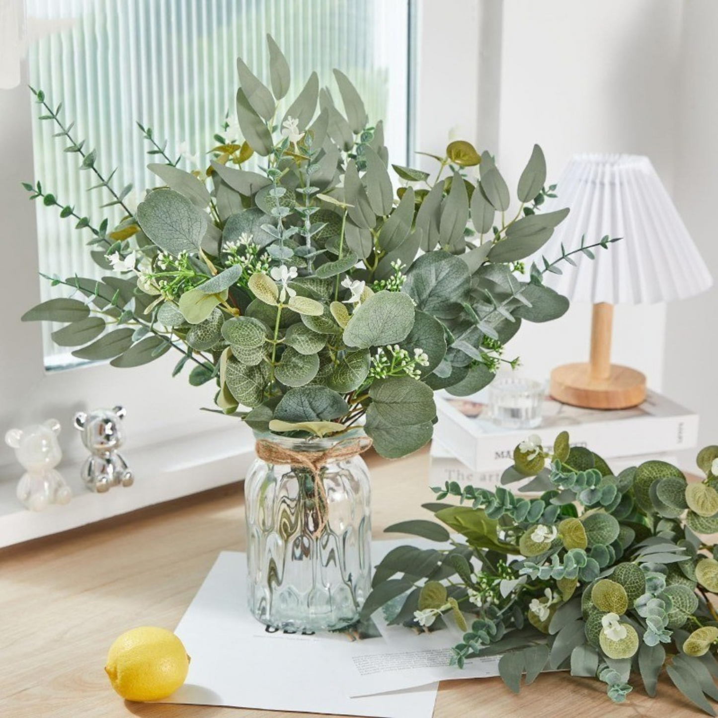 Bulk Mixed Eucalyptus Leaf Stems – Artificial Silver Dollar Picks & Faux Branches