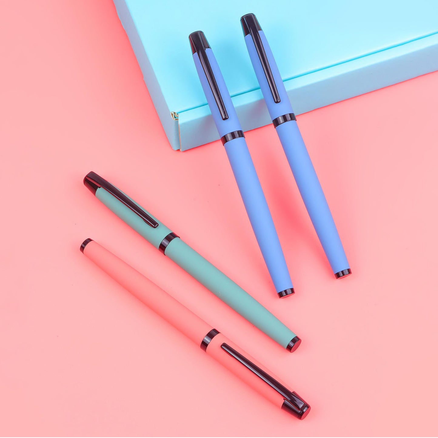 Custom Click Action Ballpoint Pen & Gel Ink Rollerball Pen with Personalized Logo