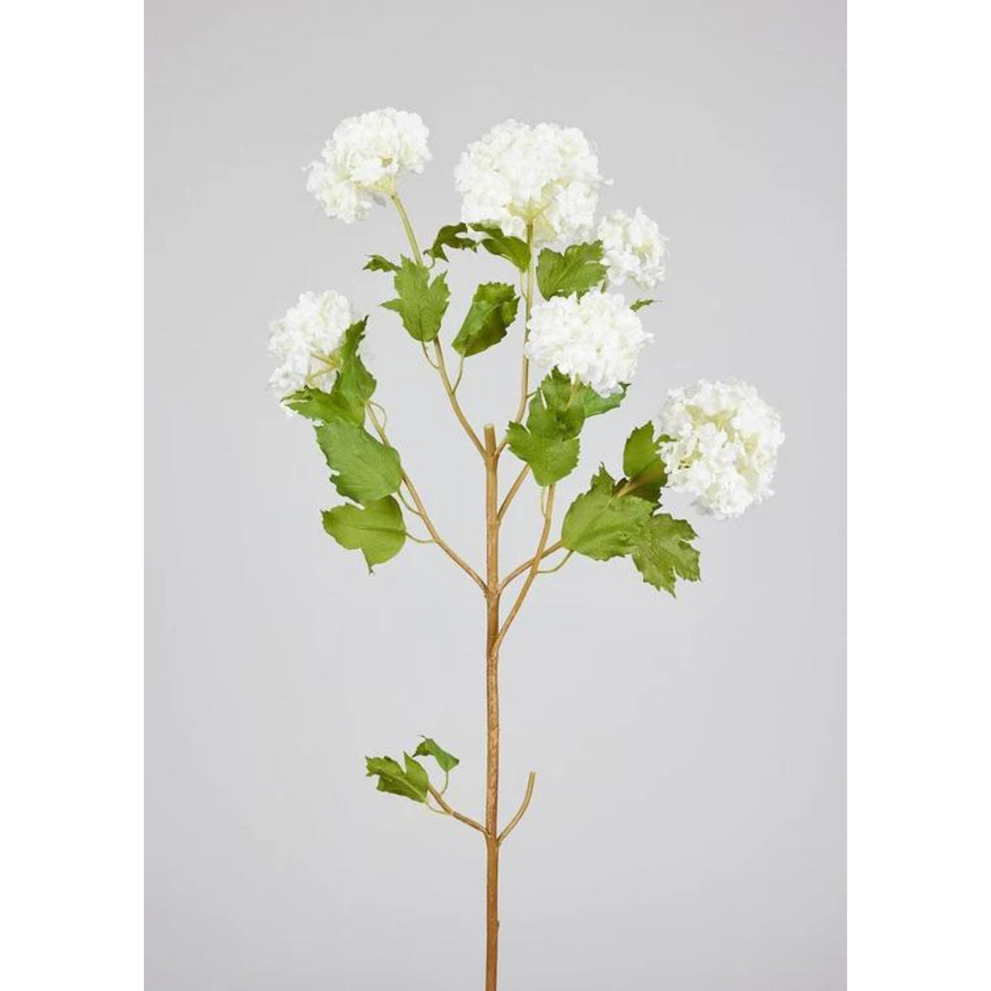 Faux Snowball Hydrangea in Crisp White - 43.5in