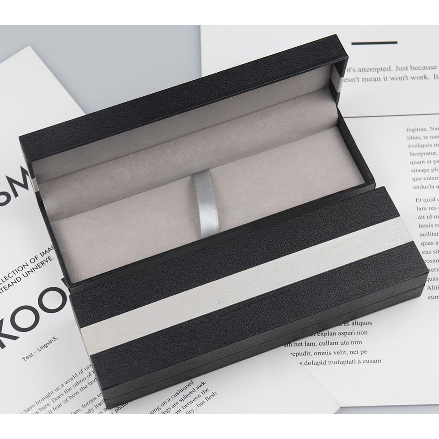 Executive Black Gift Box Pen Set – Twin Metal Ballpoint & Rollerball Pens