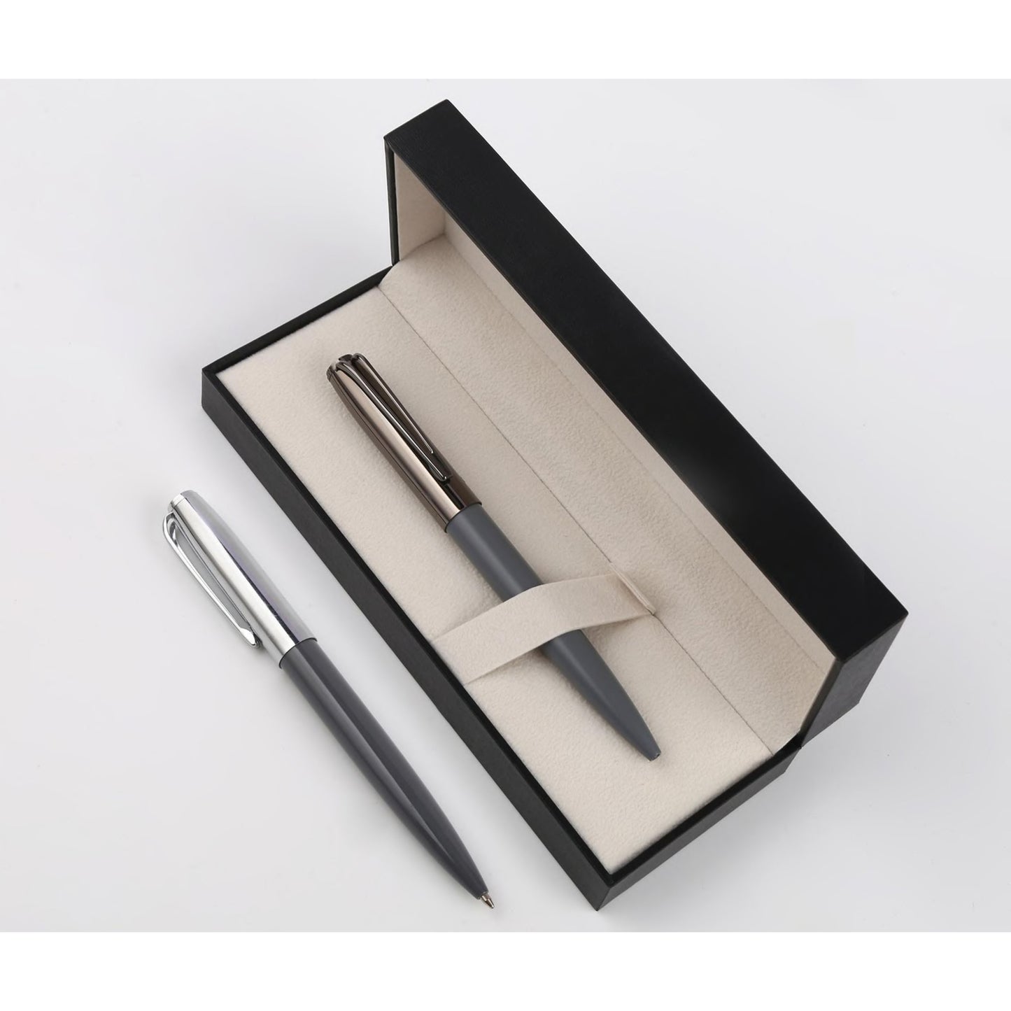 Executive Black Gift Box Pen Set – Twin Metal Ballpoint & Rollerball Pens